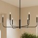 Reines 6 Light 32 inch Matte Black Chandelier Ceiling Light