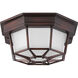 Milford LED 9 inch Antique Bronze Outdoor Flush Mount