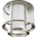 Bay Court 1 Light 12 inch Brushed Nickel Flush Mount Ceiling Light