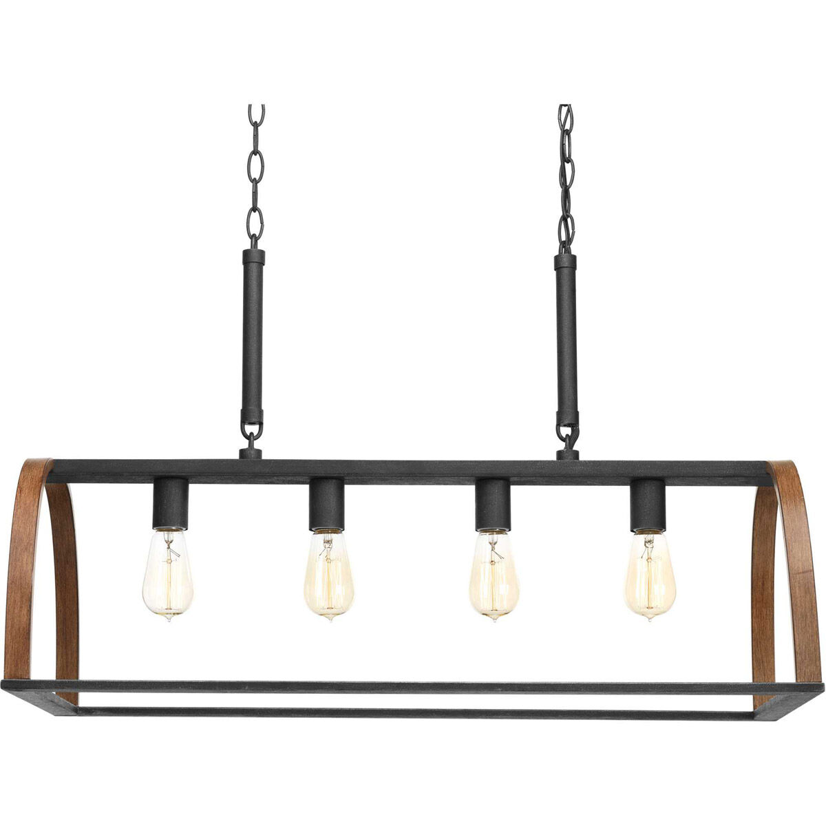 Trestle 4 Light 33 inch Gilded Iron Island Pendant Ceiling Light