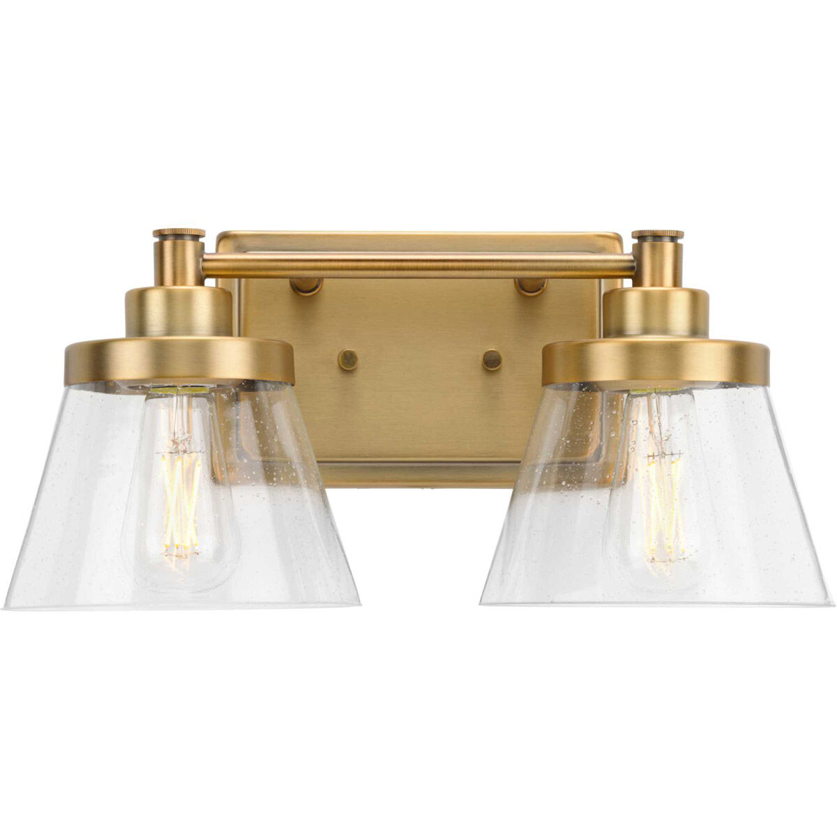 Hinton 2 Light 16 inch Vintage Brass Bath Vanity Wall Light