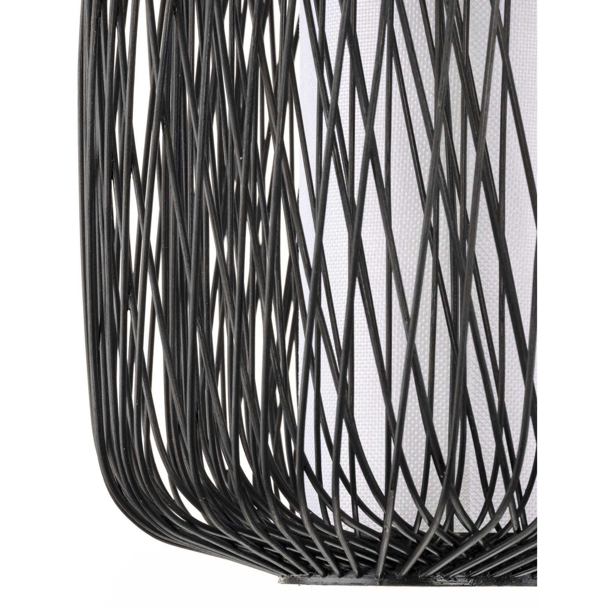 Cordova 1 Light 10 inch Black Rattan Mini Pendant Ceiling Light, Design Series