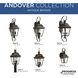Andover 3 Light 26 inch Antique Bronze Outdoor Wall Lantern, Large