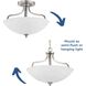 Laird 3 Light 15.63 inch Brushed Nickel Semi-Flush Mount Convertible Ceiling Light