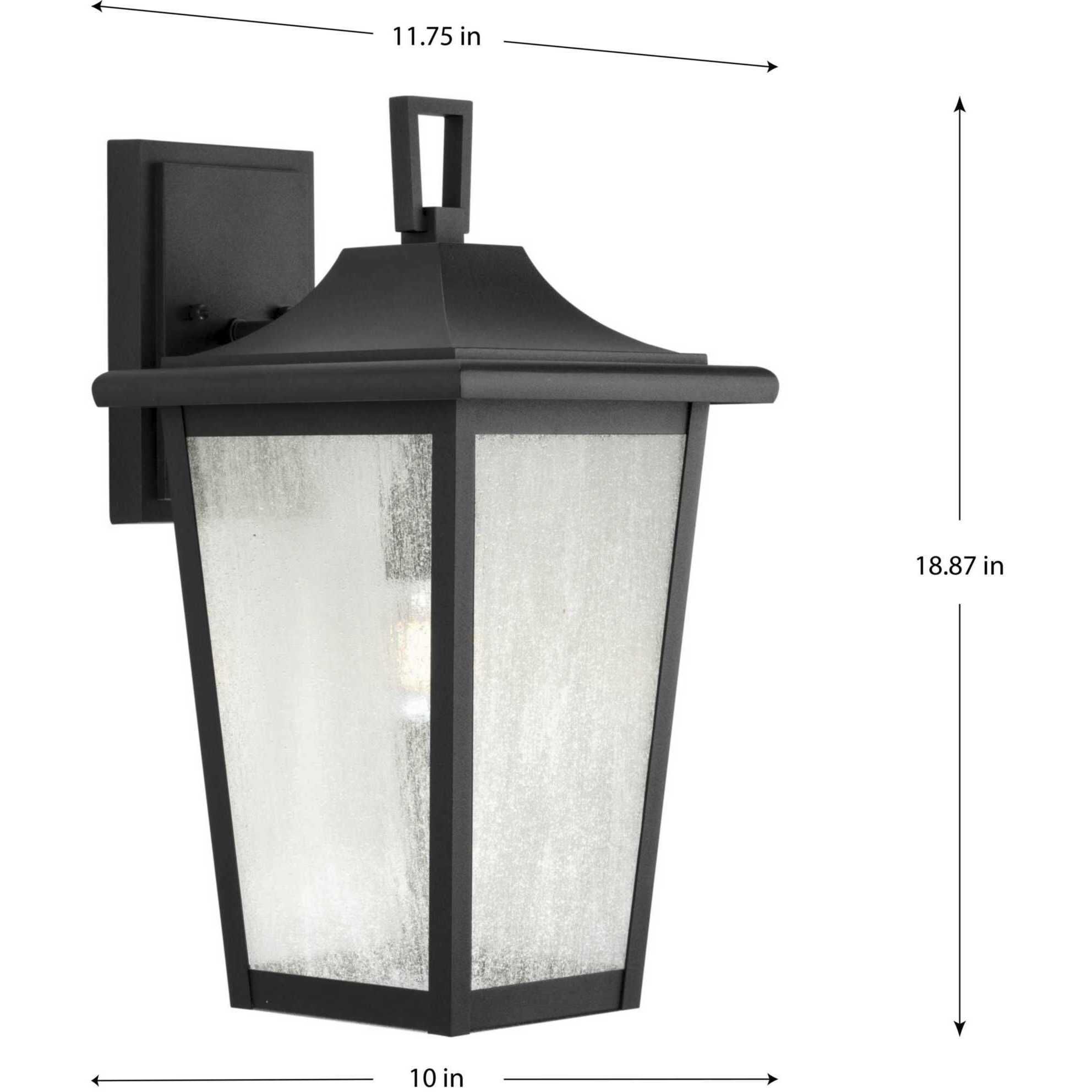 Padgett 1 Light 19 inch Textured Black Outdoor Wall Lantern