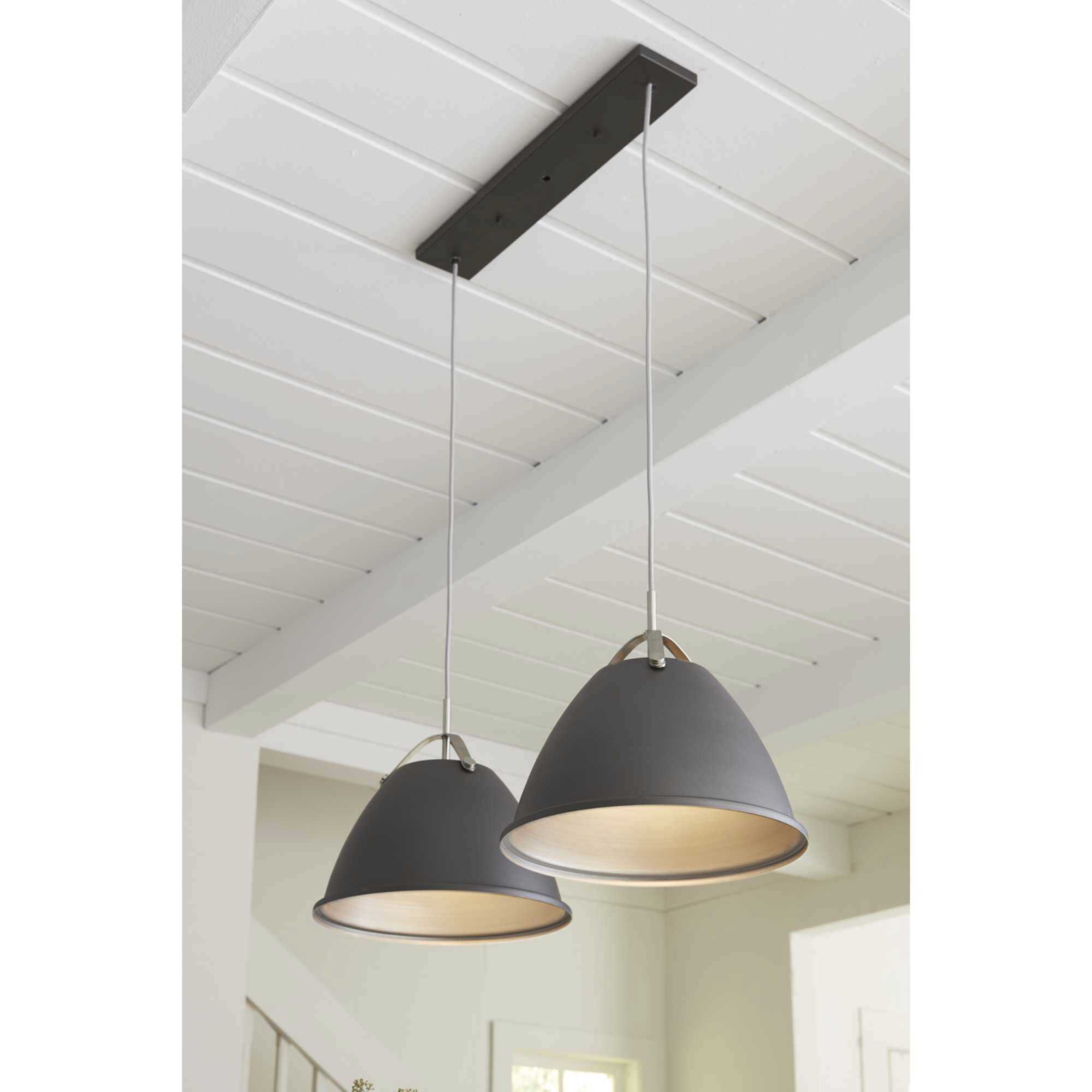 Tre 1 Light Graphite Pendant Ceiling Light, Medium