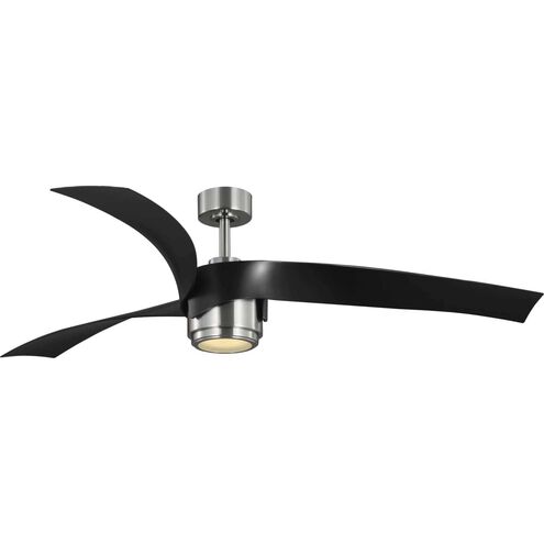Insigna 60 inch Brushed Nickel with Matte Black Blades Ceiling Fan