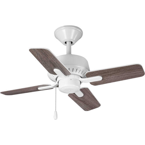Drift 32 inch White with White/Driftwood Blades Ceiling Fan