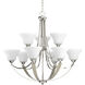 Noma 9 Light 34 inch Polished Nickel Chandelier Ceiling Light, Design Series