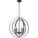 Equinox 5 Light Matte Black Pendant Ceiling Light