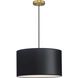 Markor 3 Light 18.12 inch Brushed Nickel/Matte Black/Vintage Brass Drum Pendant Ceiling Light