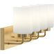 Merry 4 Light 30 inch Brushed Gold Bath Vanity Wall Light