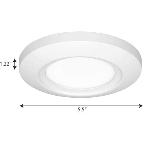 Emblem LED 6 inch Satin White Flush Mount Ceiling Light, Progress LED
