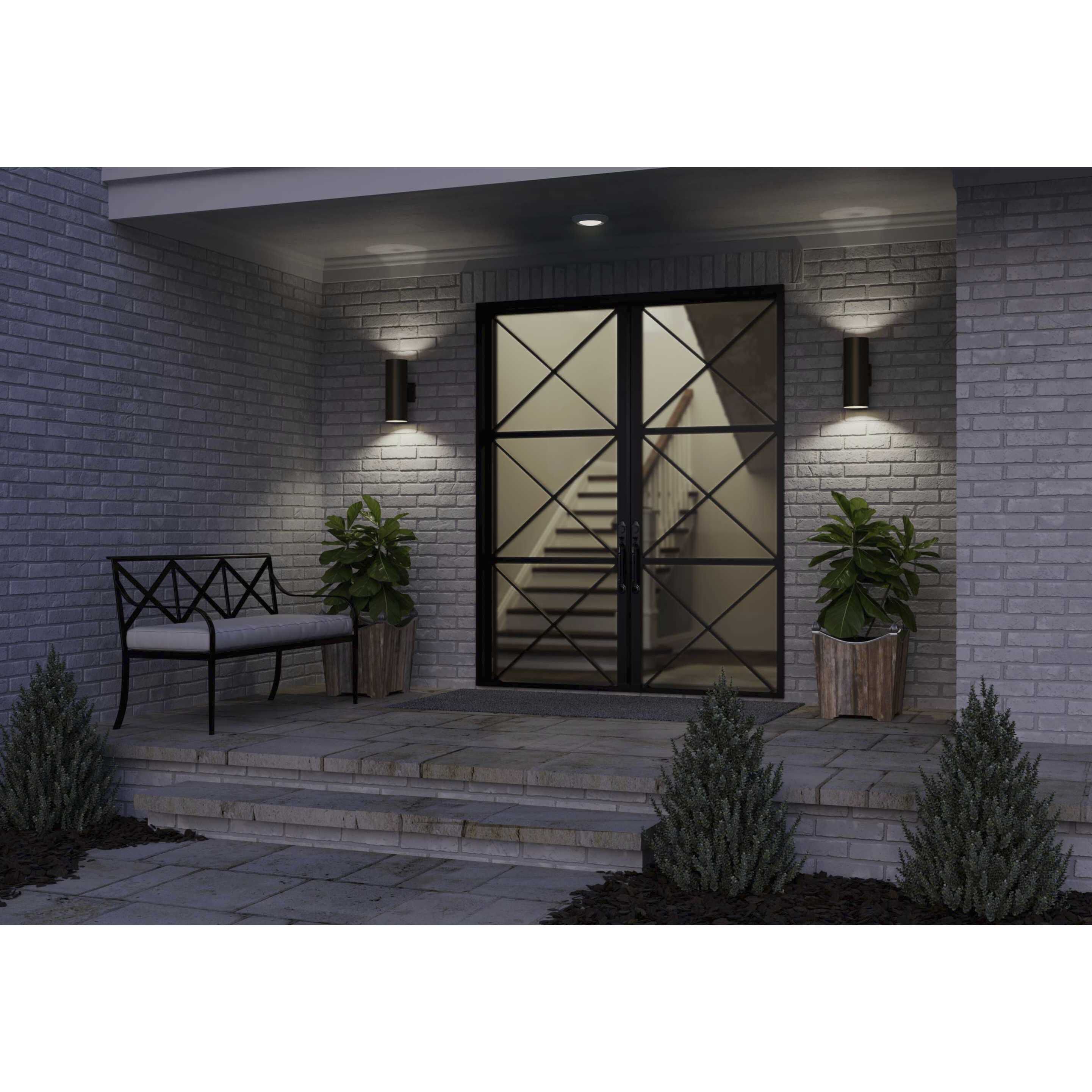 Progress Lighting P5675 20 30K Cylinder Outdoor Wall Light Antique Bronze