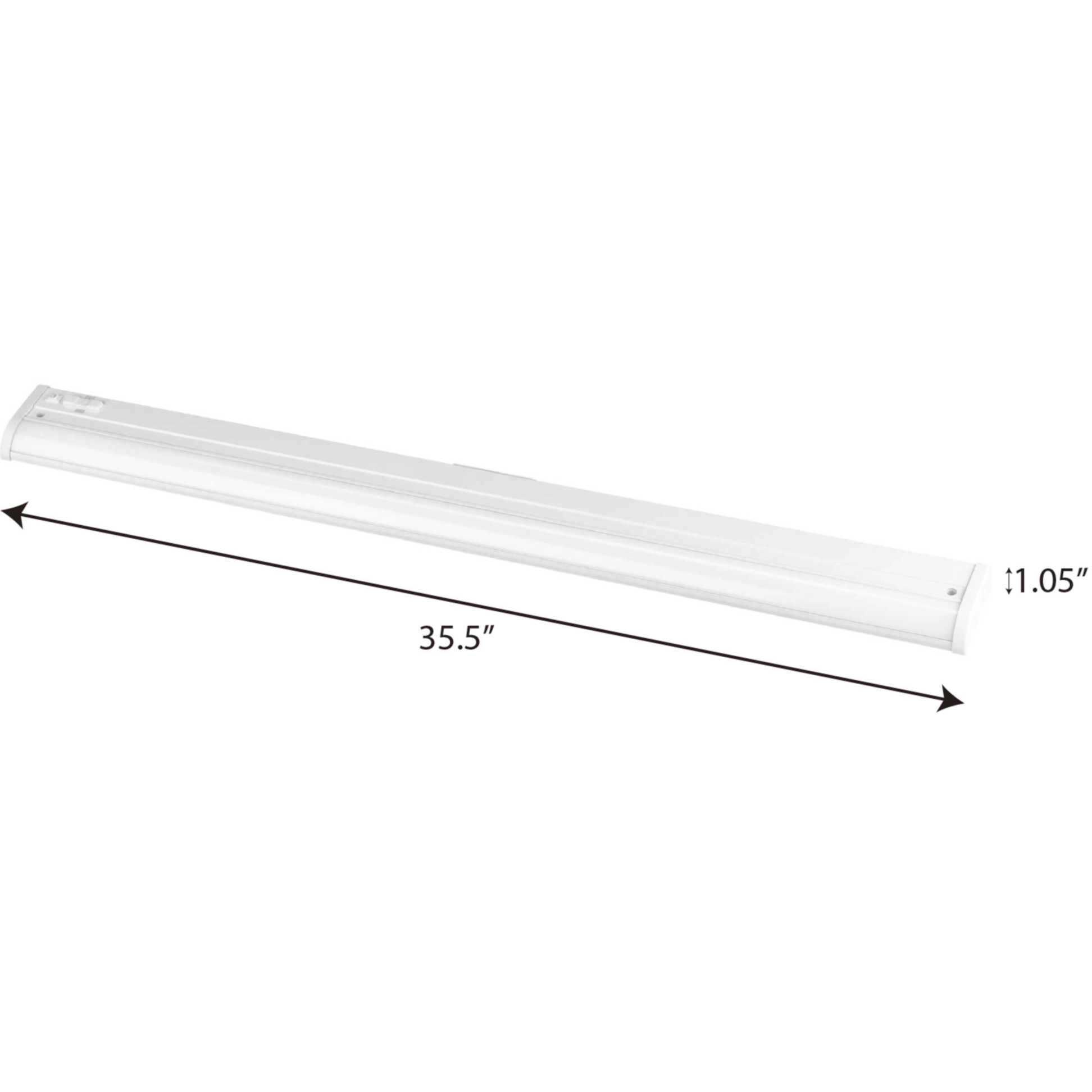 Hide-A-Lite 120 LED 35.5 inch Satin White Undercabinet Light, Progress LED