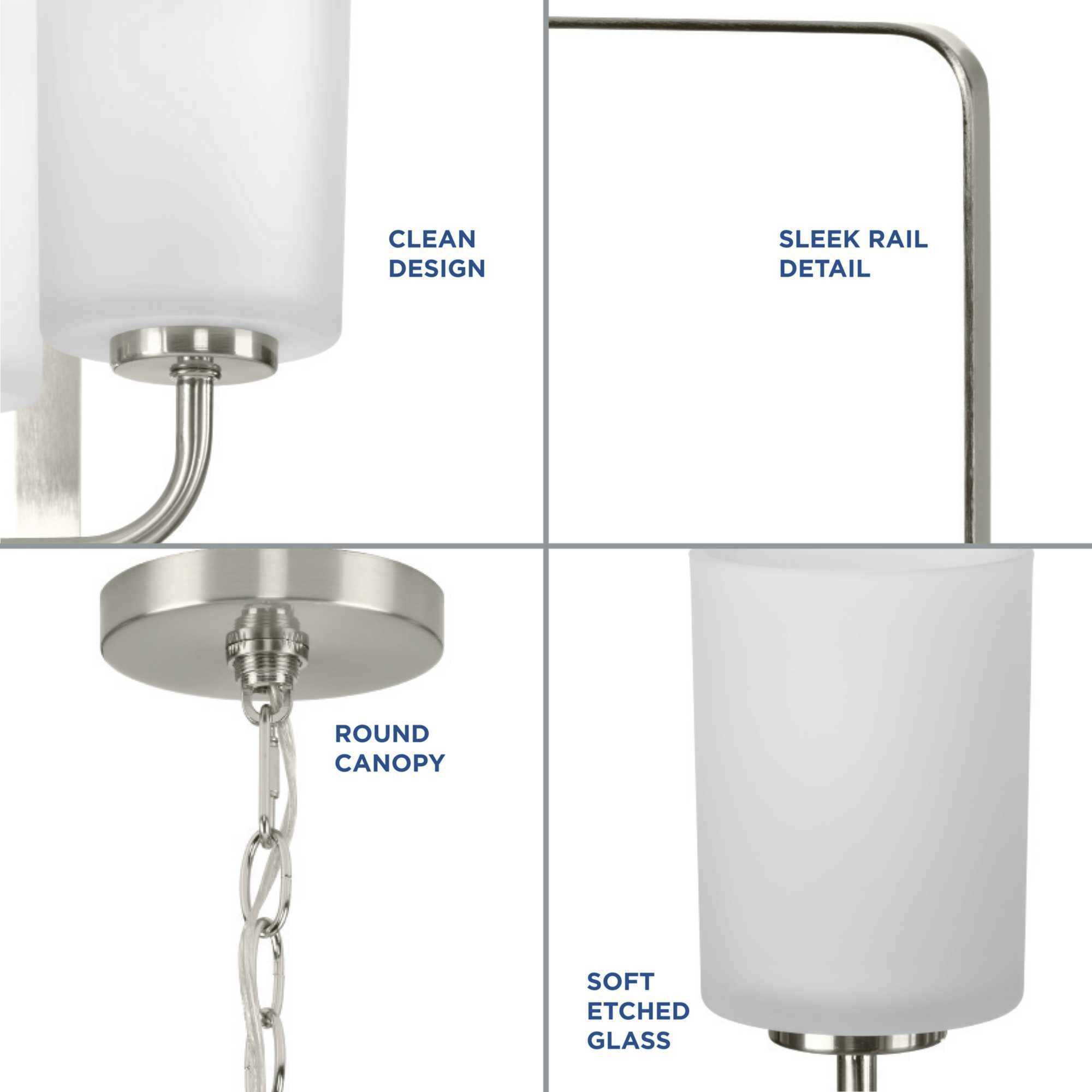 League 3 Light Brushed Nickel Foyer Chandelier Ceiling Light