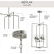 Replay 4 Light 18 inch Brushed Nickel Pendant Ceiling Light