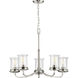 Winslett 5 Light 27 inch Brushed Nickel Chandelier Ceiling Light
