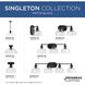 Singleton 1 Light 7.62 inch Matte Black Semi-Flush Mount Ceiling Light