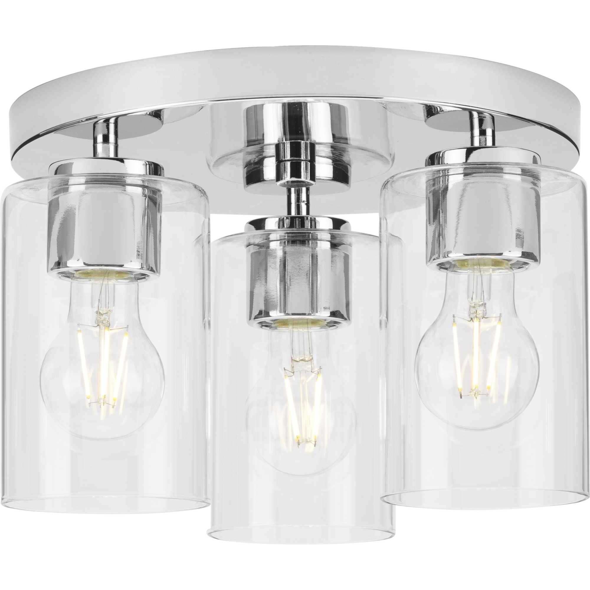 Cofield 3 Light 12 inch Polished Chrome Flushmount Ceiling Light