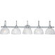 Bath Match 5 Light 39 inch Brushed Platinum Bath Vanity Wall Light