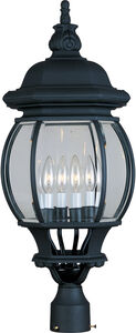 Crown Hill 4 Light 27 inch Black Outdoor Pole/Post Lantern