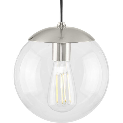 Progress P500309-009 Atwell 1 Light 8 inch Brushed Nickel Pendant Ceiling  Light, Small