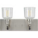 Rushton 2 Light 16 inch Brushed Nickel Bath Vanity Wall Light