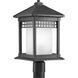 Merit 1 Light 18.75 inch Textured Black Outdoor Post Lantern