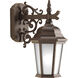 Welbourne 1 Light 13 inch Antique Bronze Outdoor Wall Lantern in Clear Beveled