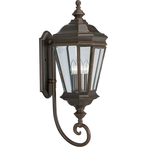 Crawford 3 Light 29 inch Oil Rubbed Bronze Outdoor Wall Lantern