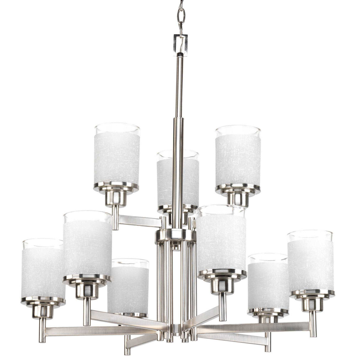 Alexa 9 Light 28 inch Brushed Nickel Chandelier Ceiling Light