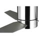 Braden 44 inch Brushed Nickel with American Walnut/Silver Blades Ceiling Fan, Progress LED