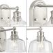 Singleton 1 Light 7.62 inch Brushed Nickel Bath Vanity Wall Light