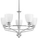 Lucky 5 Light 25 inch Polished Chrome Chandelier Ceiling Light