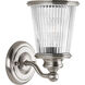 Radiance 1 Light 6 inch Brushed Nickel Bath Vanity Wall Light