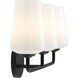 Celino 3 Light 23.25 inch Black Vanity Light Wall Light
