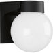 Cast Aluminum 1 Light 7 inch Black Outdoor Wall Lantern