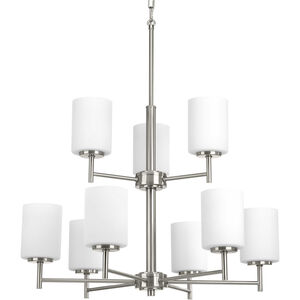 Replay 9 Light 26 inch Brushed Nickel Chandelier Ceiling Light