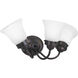 Fluted Glass 3 Light 16 inch Antique Bronze Bath Vanity Wall Light