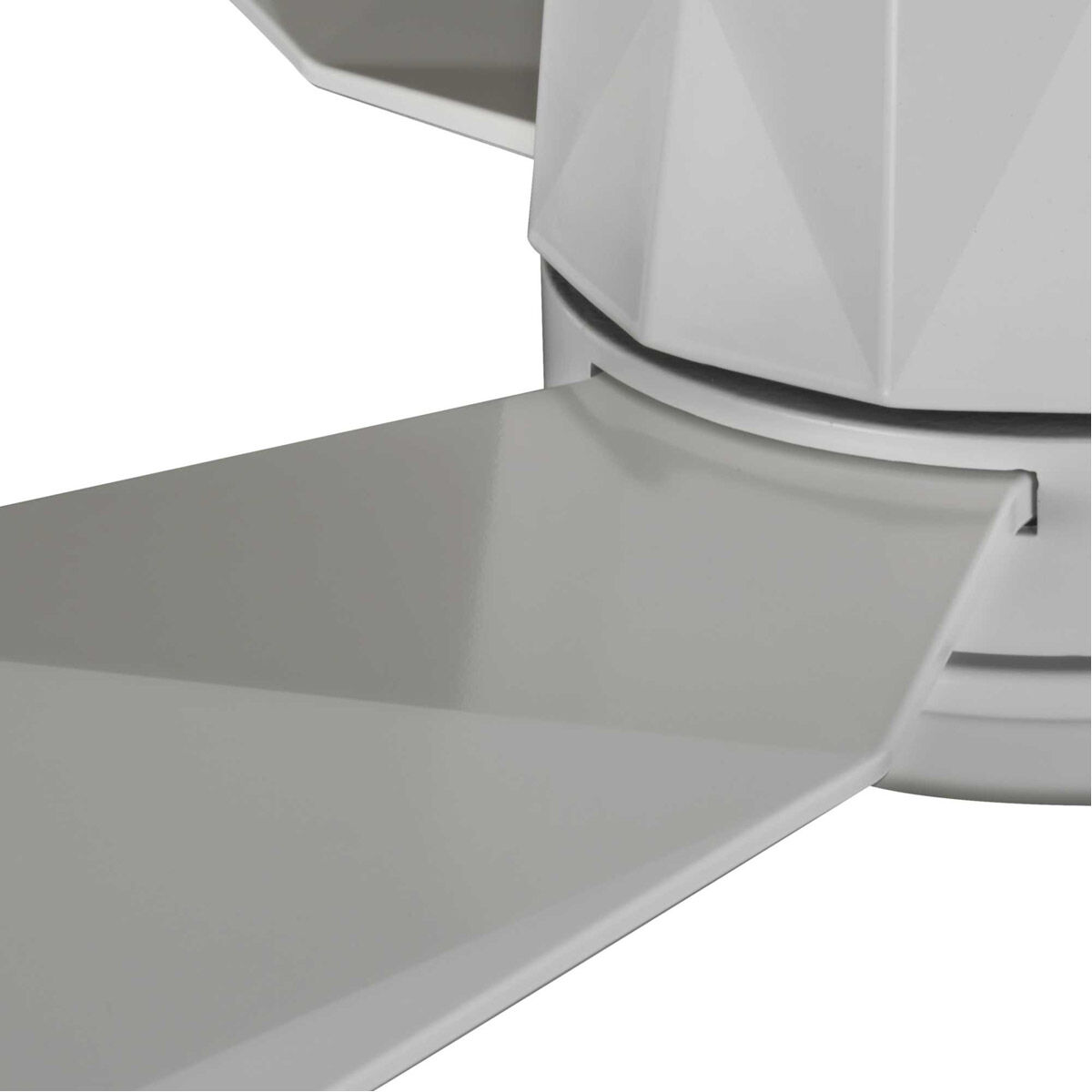 Bixby 60 inch White with Clear/White Metal Flake Blades Ceiling Fan, Progress LED