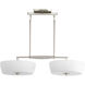 Divot 4 Light 36 inch Brushed Nickel Chandelier Ceiling Light