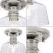 Singleton 1 Light 7.62 inch Brushed Nickel Semi-Flush Mount Ceiling Light