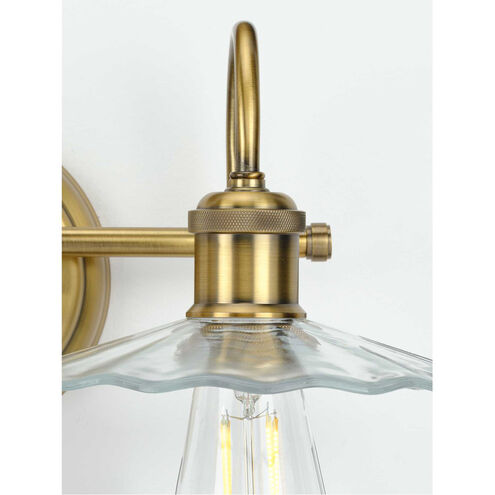 Fayette 2 Light 17 inch Vintage Brass Bath Vanity Wall Light