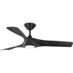 Ryne 52 inch Black Outdoor Ceiling Fan, Progress LED