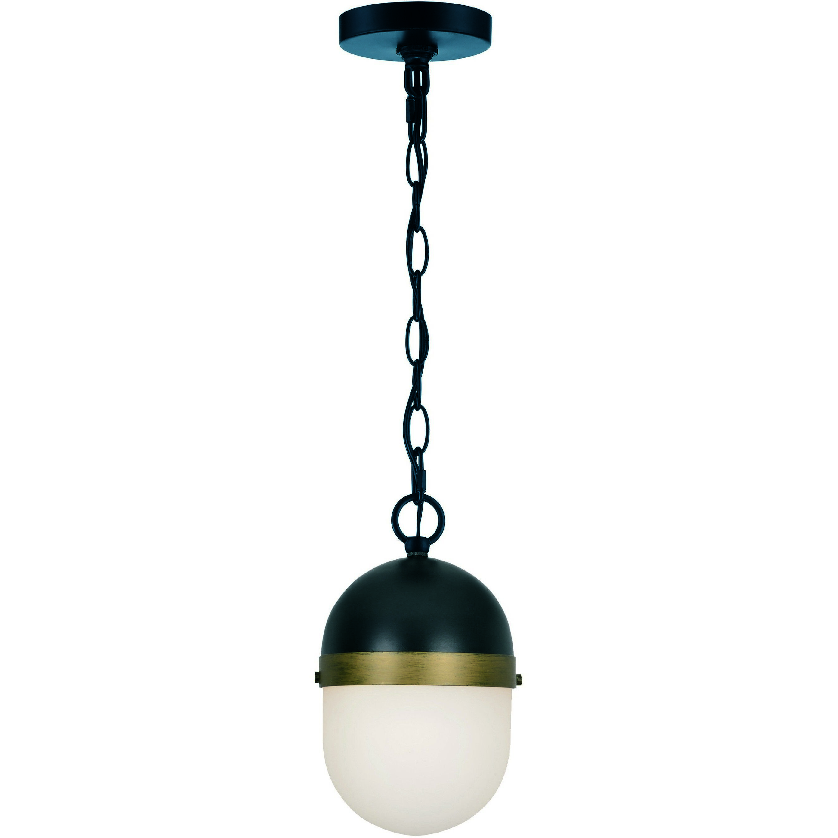 Capsule 3 Light 12.25 inch Matte Black/Textured Gold Outdoor Pendant, Brian Patrick Flynn