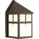 Mission 1 Light 9 inch Weathered Bronze Outdoor Wall Lantern