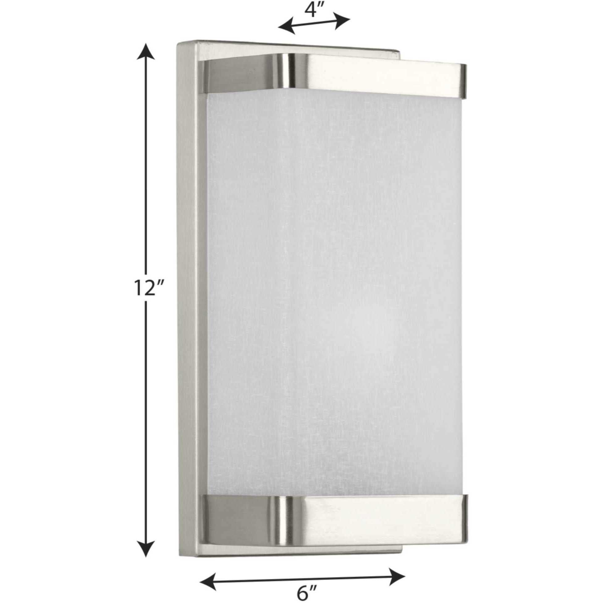Linen Glass 1 Light 6 inch Brushed Nickel Wall Sconce Wall Light