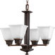 North Park 4 Light 21 inch Venetian Bronze Chandelier Ceiling Light