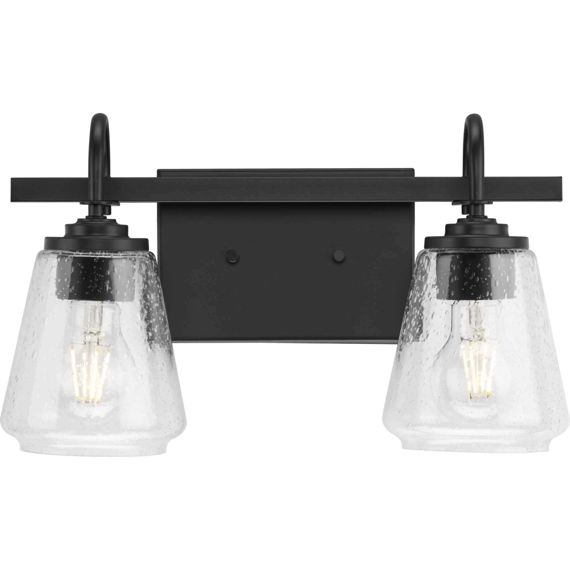 Martenne 2 Light 14 inch Matte Black Bathroom Vanity Light Wall Light
